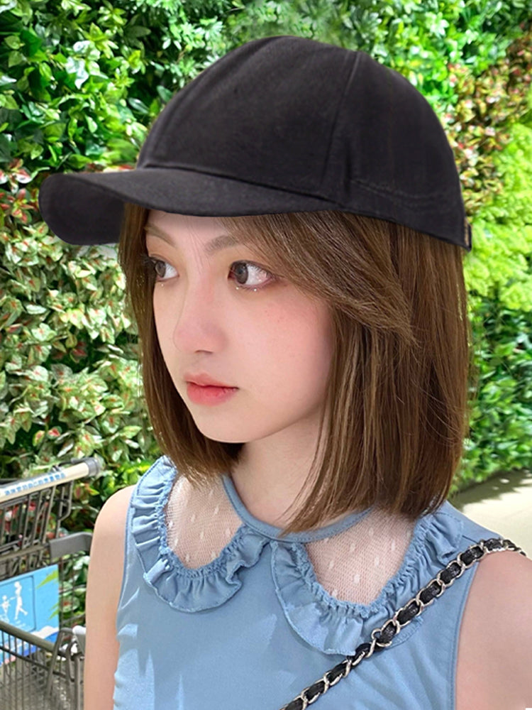 Hat Wig All-In-One Female Fashion Cap