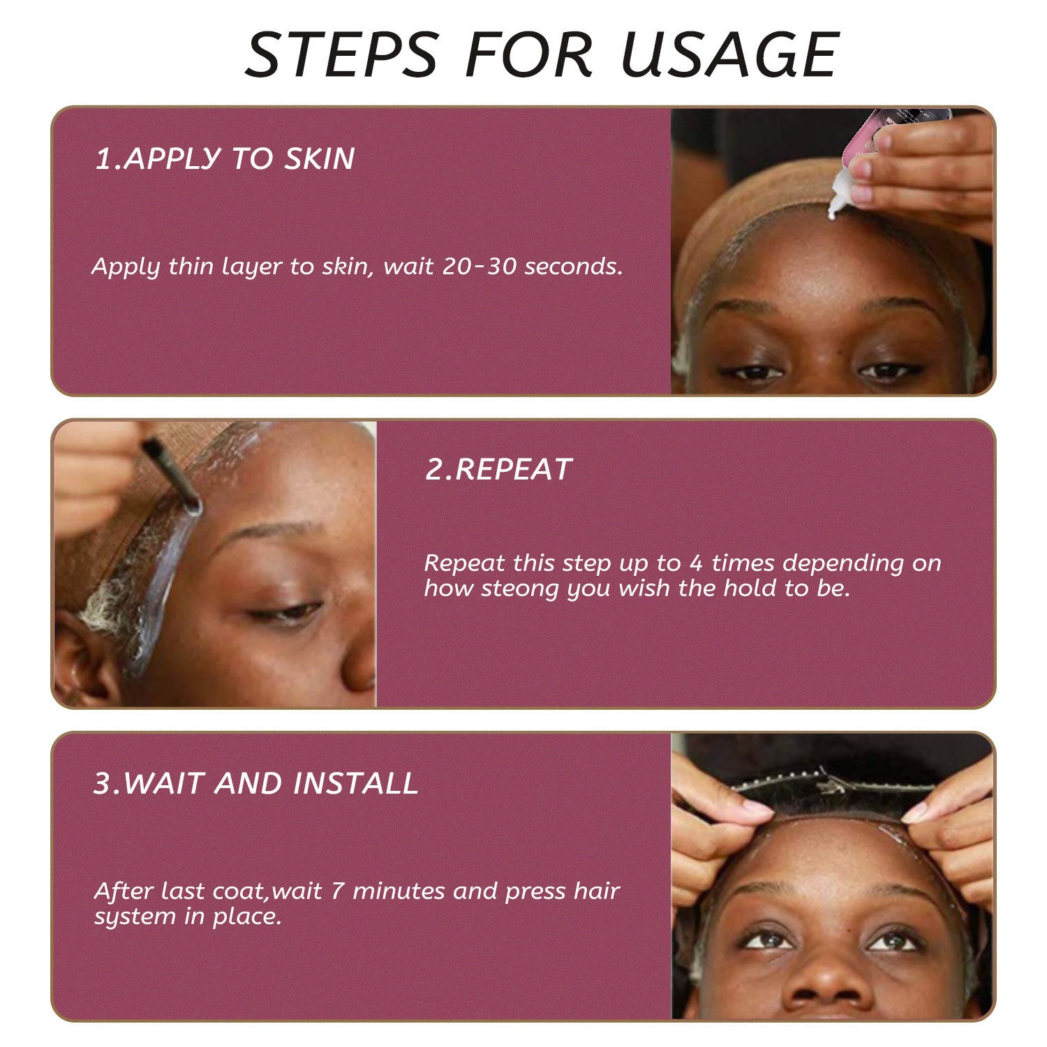 Lace Wig Glue Seamless Long-lasting Adhesive Head Cover Glue