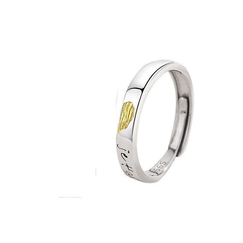 Simple All-match Love Couple Rings