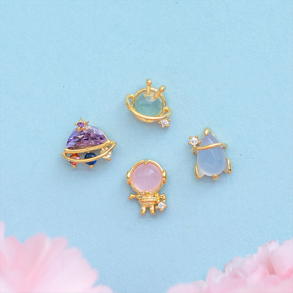 Creative Cartoon Wind Space Series Earings Set