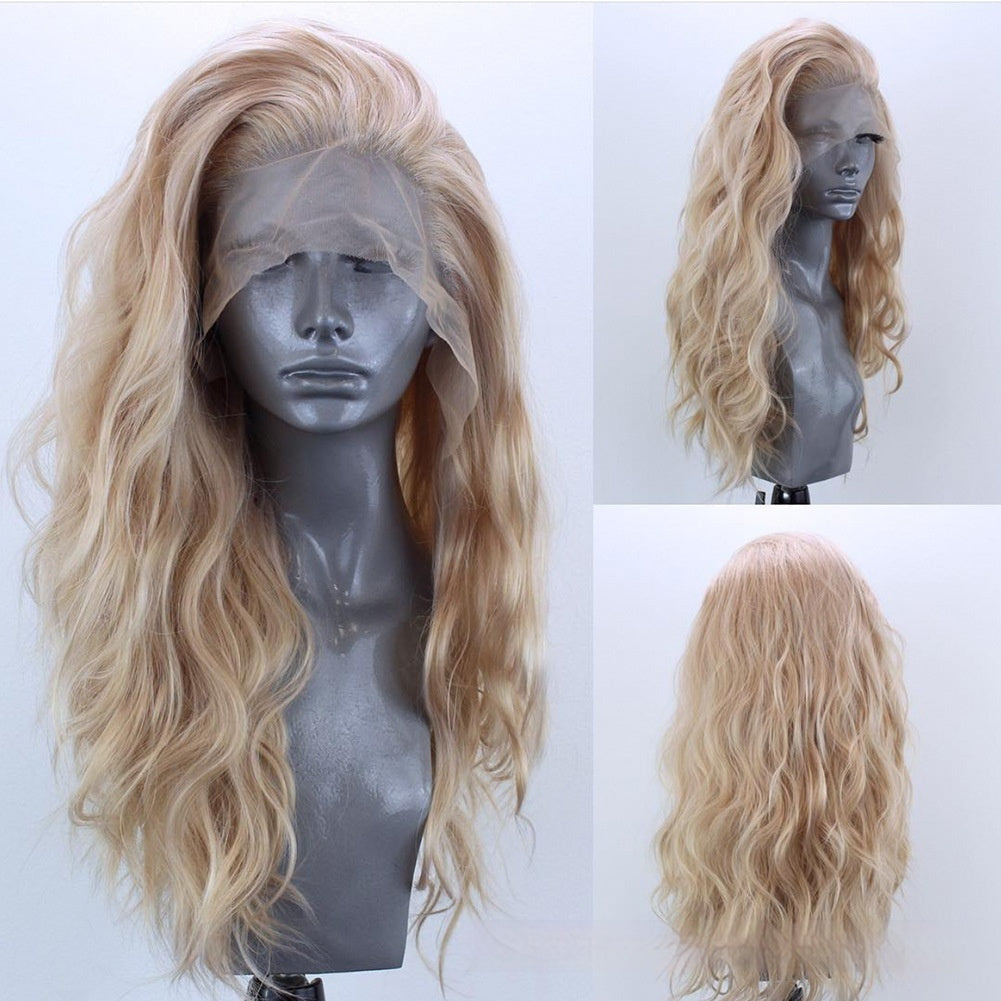 Wig Chemical Fiber Former Lace Head Cap Linen Long Curly Hair