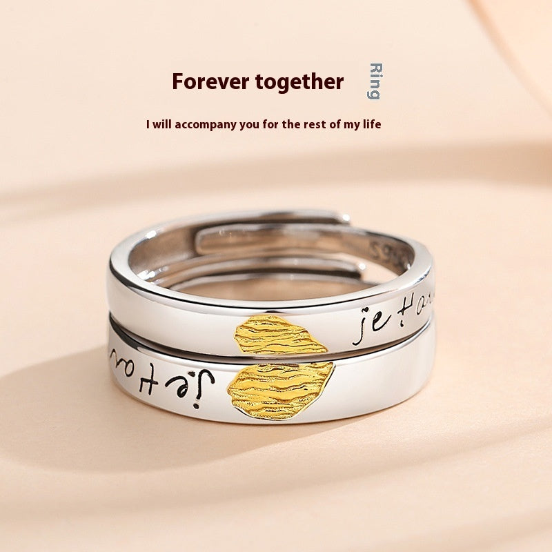 Simple All-match Love Couple Rings