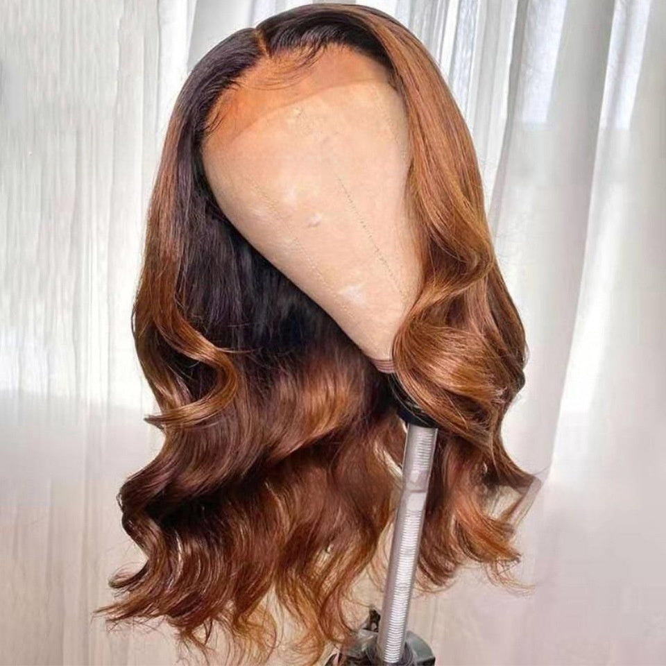 Real Human Hair Former Lace Head Cap Gradient Wig