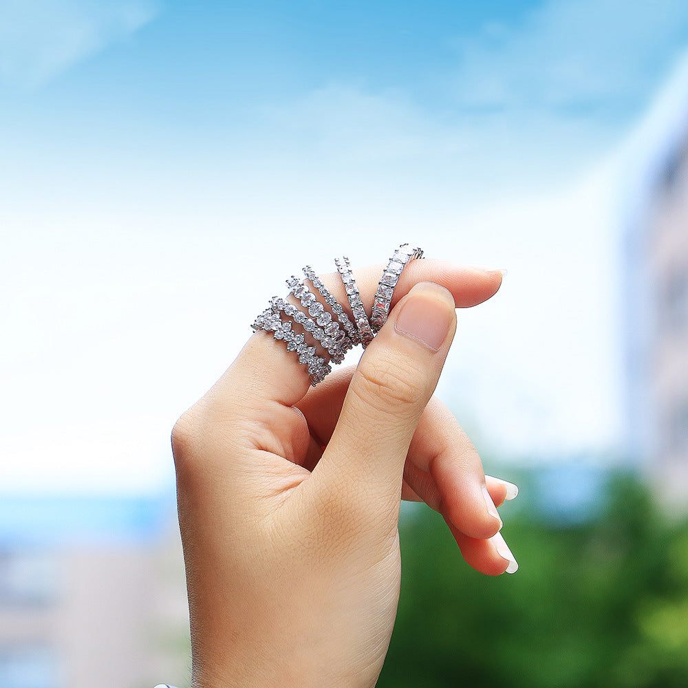 Silver Plated Jewelry Hundred Matching Rings