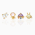 Creative Cartoon Wind Space Series Earings Set