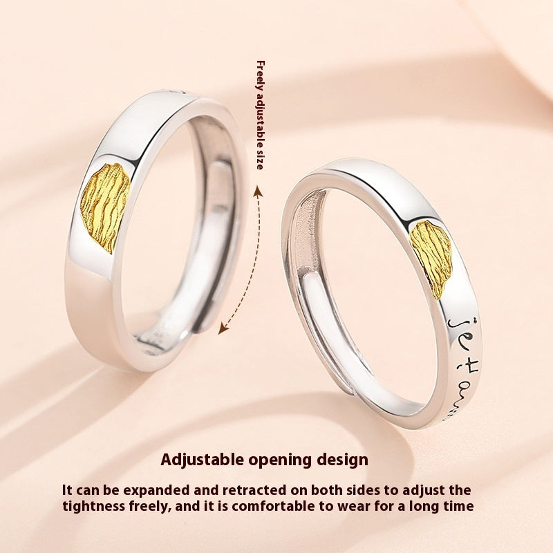 Simple All-match Love Couple Rings